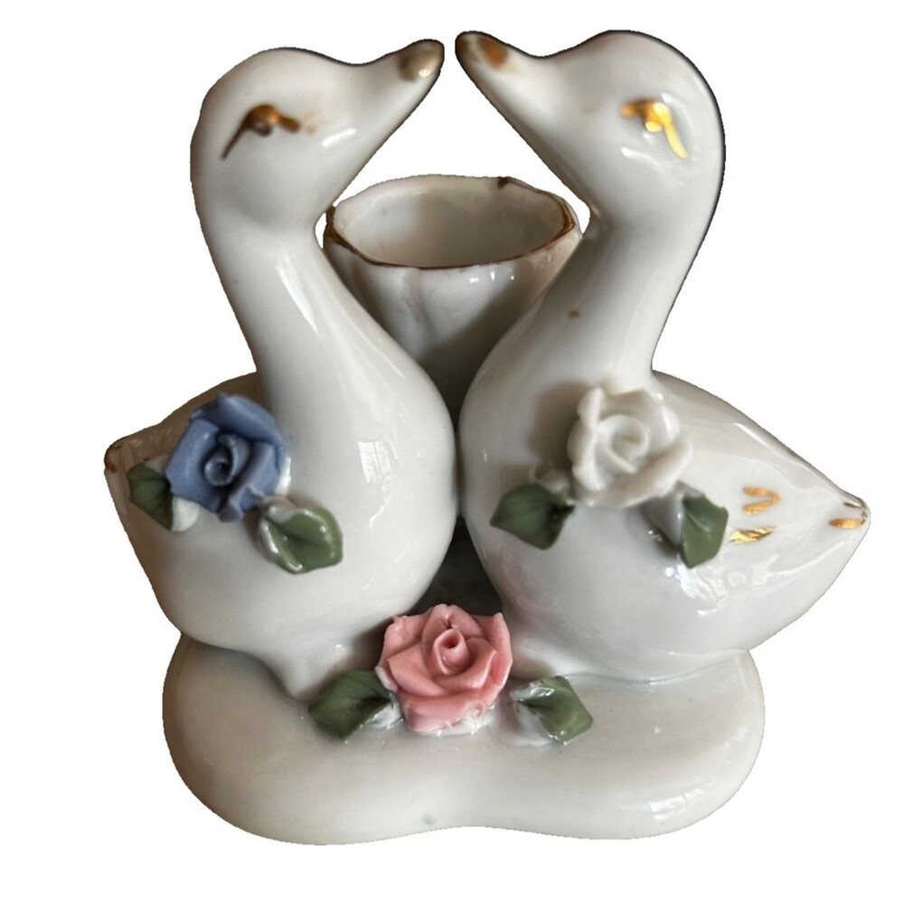 Vintage Swan Tapered Candle and/ or Toothpick Holder